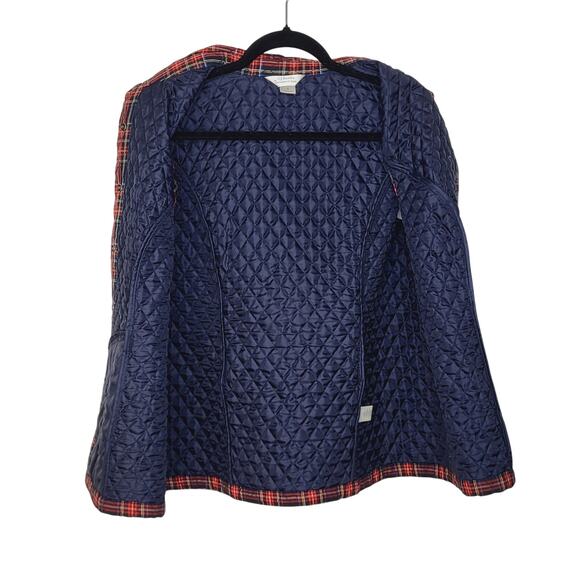 C.J. Banks Tartan Plaid Quilted Vest with Snap Closure and Pockets Size X /14W - Picture 9 of 12